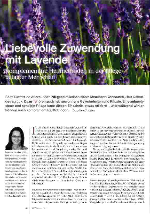 Vorschauseite 1: Liebevolle Zuwendung mit Lavendel
