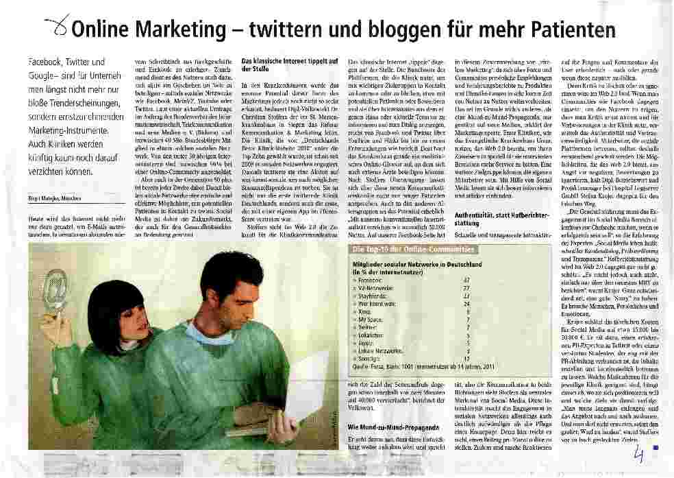 Vorschauseite 1: Online Marketing - twittern und bloggen für mehr Patienten