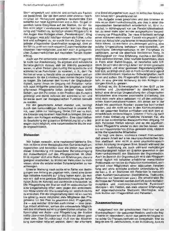 Vorschauseite 4: Die Krankenpflege in Gegenwart und Vergangenheit Ein Erfahrungsbericht aus der Psychiatrie