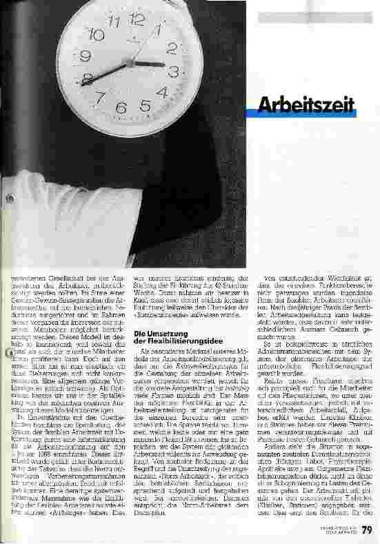 Vorschauseite 2: Jede bestimmt ihre eigene Arbeitszeit Arbeits(zeit)flexibilität am Kantonspital St. Gallen