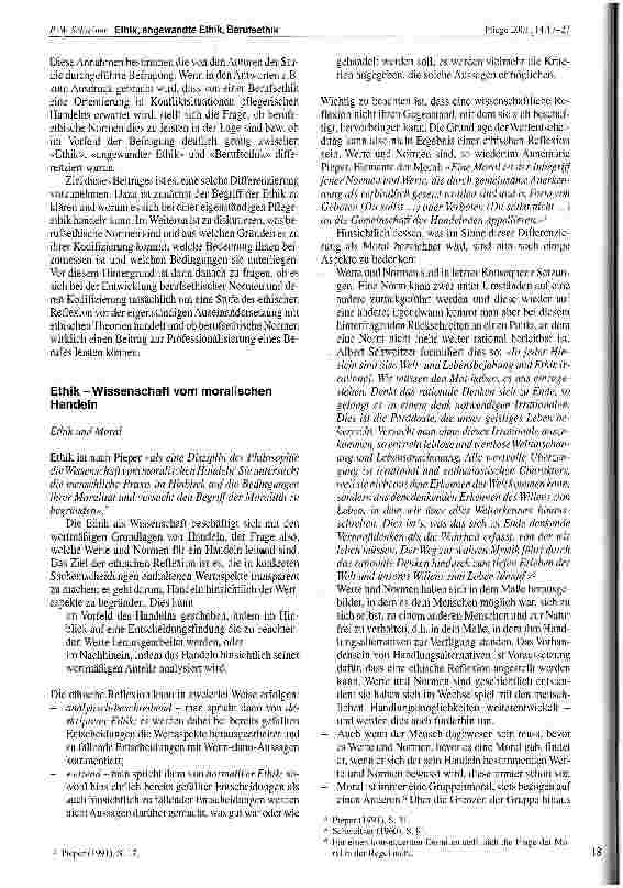Vorschauseite 2: Ethik, angewandte Ethik, Berufsethik