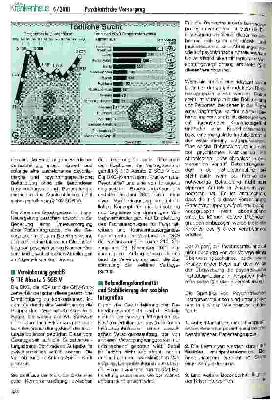 Vorschauseite 2: Psychiatrische Versorgung Institutsambulanzen nach § 118 Absatz 2 SGB V