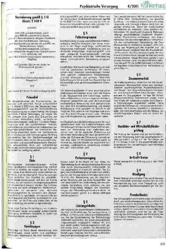 Vorschauseite 3: Psychiatrische Versorgung Institutsambulanzen nach § 118 Absatz 2 SGB V