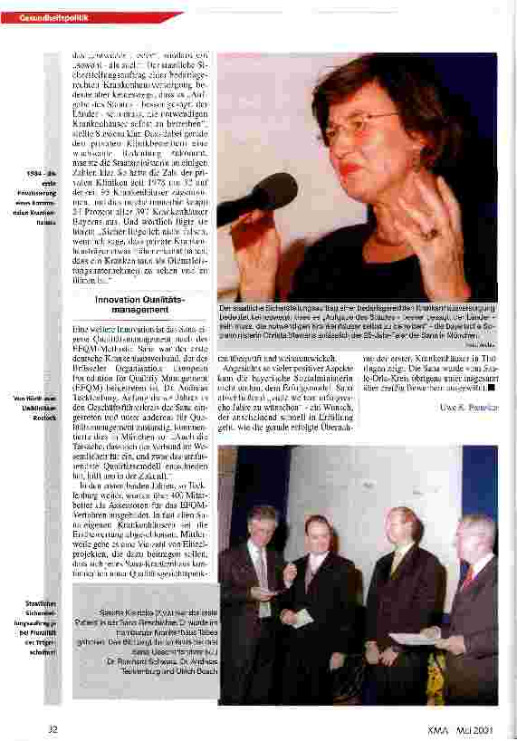 Vorschauseite 2: Tatendurstige Grand old Mam der deutschen Krankenhausgruppen