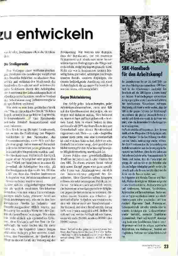 Vorschauseite 2: Es gilt eine Streikkultur zu entwickeln