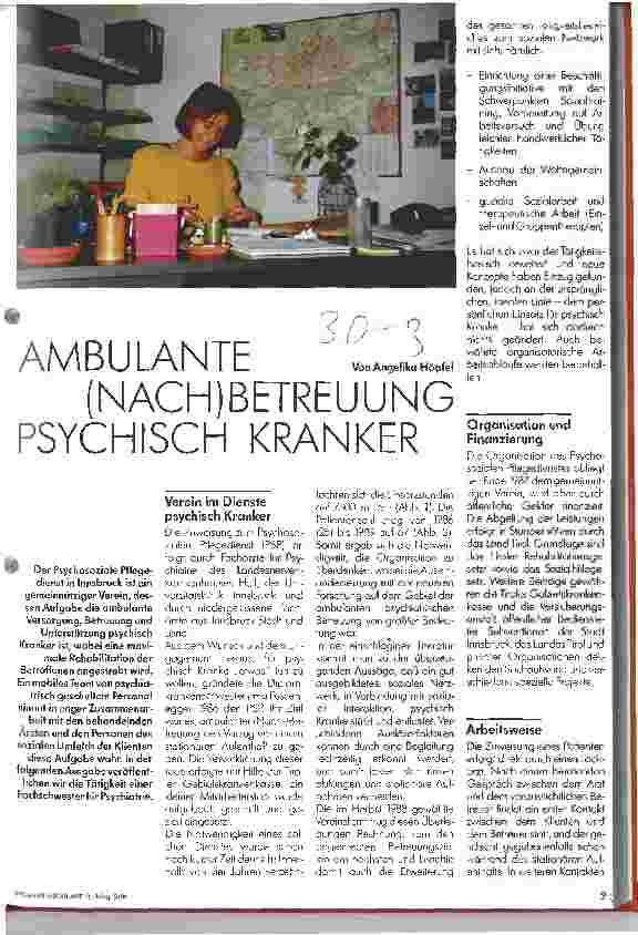 Vorschauseite 1: Ambulante (Nach)Betreuung psychisch Kranker