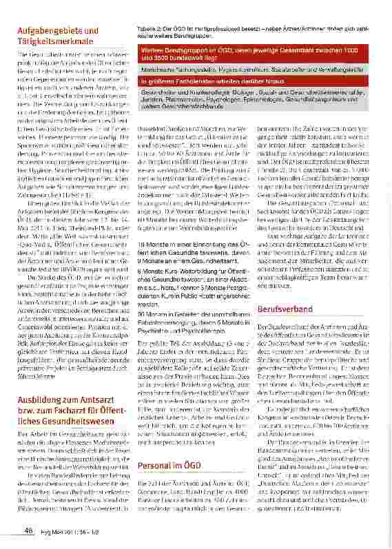 Vorschauseite 2: Berufsbilder der angewandten HygieneVom Physicus zum/zur Facharzt/-ärztin für Öffentliches GesundheitswesenEin Berufsbild im Wandel
