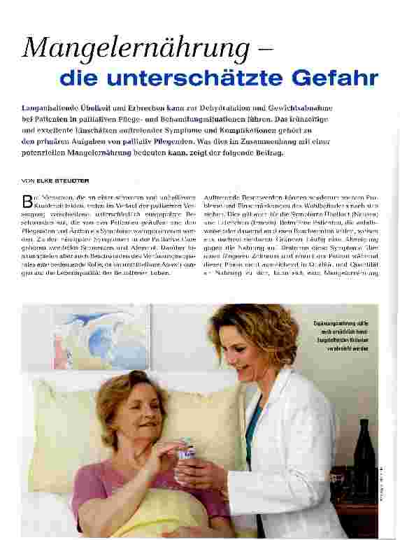 Vorschauseite 1: Mangelernährung - die unterschätzte Gefahr