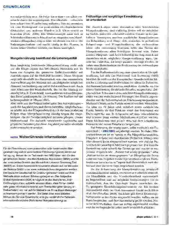 Vorschauseite 3: Mangelernährung - die unterschätzte Gefahr