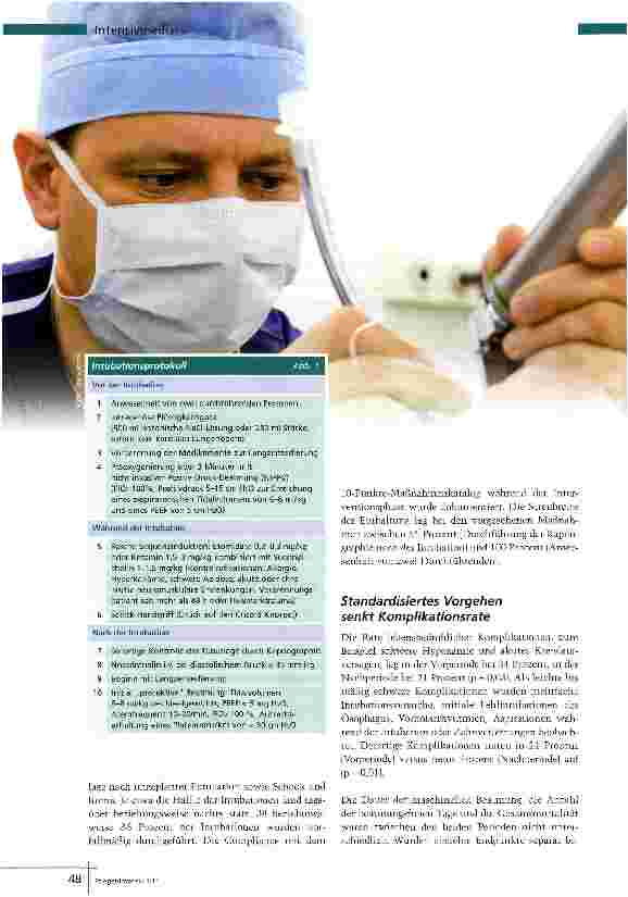Vorschauseite 2: Intubation auf der IntensivstationProtokoll verringert Komplikationen