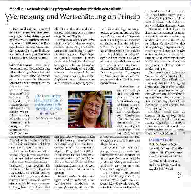 Vorschauseite 1: Vernetzung und Wertschätzung als Prinzip
