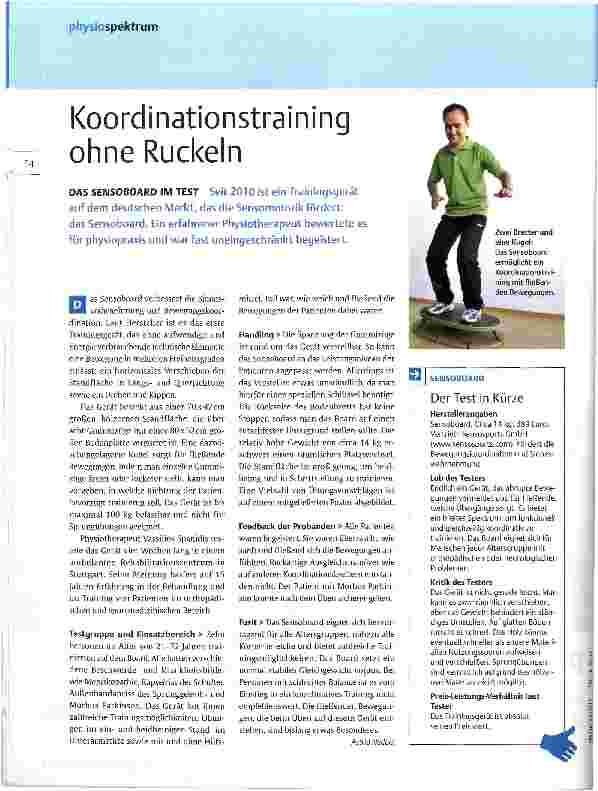 Vorschauseite 1: Koordinationstraining ohne Ruckeln