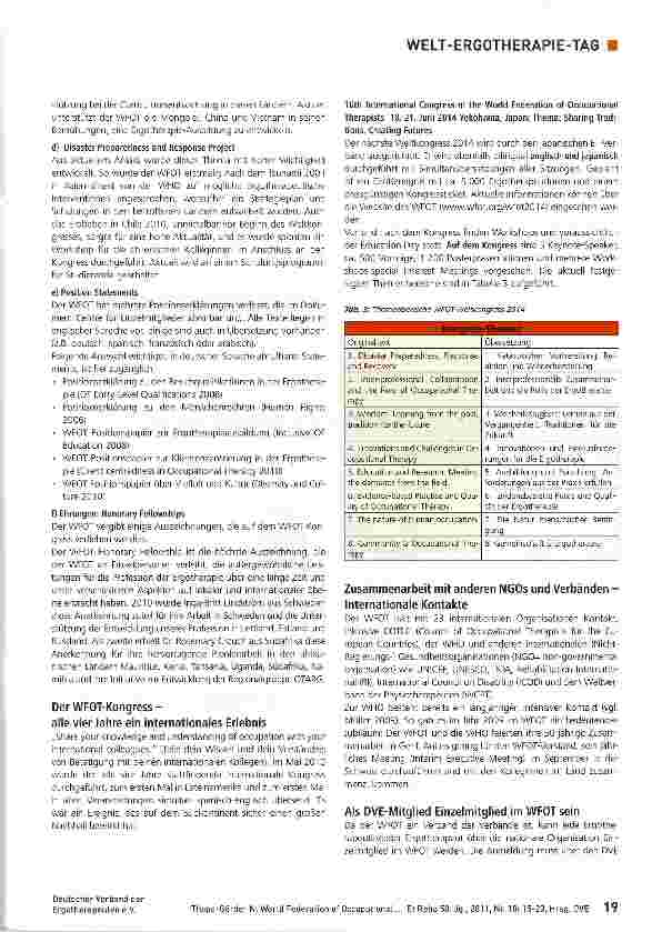 Vorschauseite 5: World Federation of Occupational Therapists (WFOT)