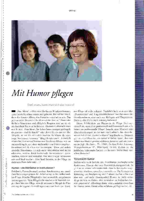 Vorschauseite 1: Mit Humor pflegen