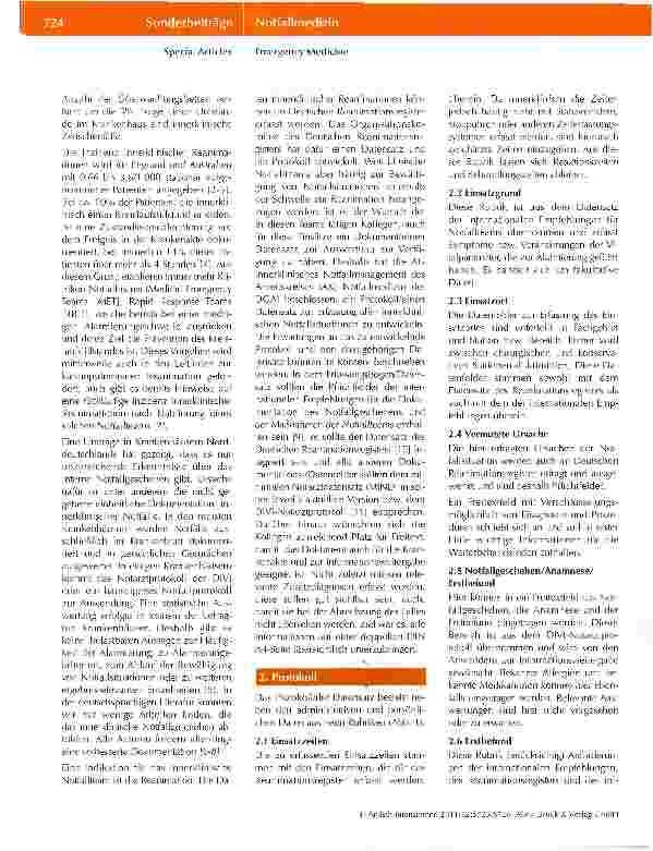 Vorschauseite 2: Das innerklinische Notfallprotokoll