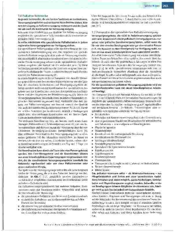 Vorschauseite 4: Standards und Richtlinien für Hospizund Palliatiwersorgung in Europa: Teil 2Weißbuch zu Empfehlungen der Europäischen Gesellschaft für Palliative Care (EAPC)