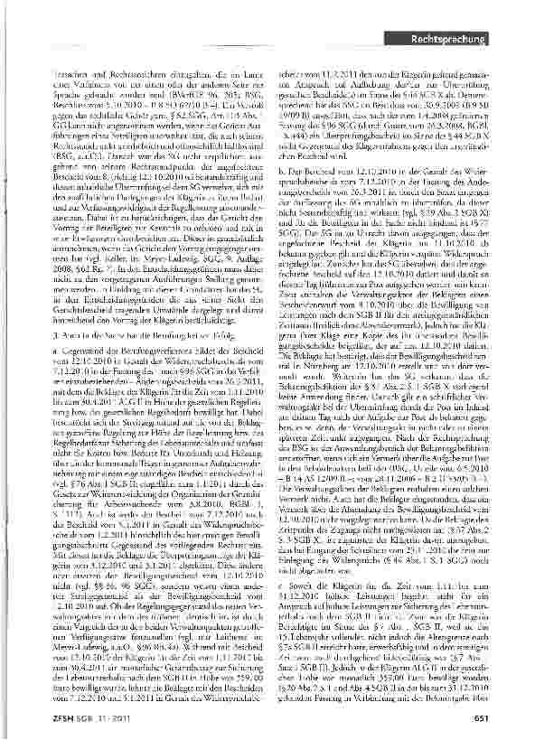 Vorschauseite 3: Neuregelung zur Bemessung des Regelbedarfs für alleinstehende Personen verfassungsgemäß; rechtliches Gehör; Gegenstand des Klageverfahrens; Fiktion der Bekanntgabe des Bescheides…
