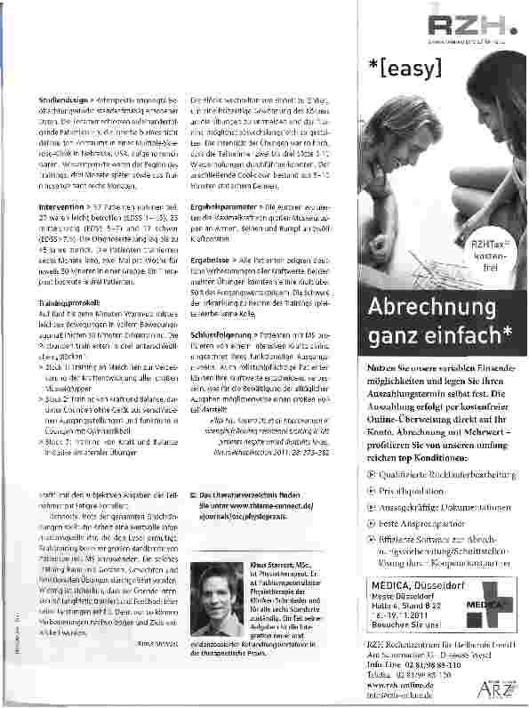 Vorschauseite 2: MS: Krafttraining hilft auch schwer Betroffenen