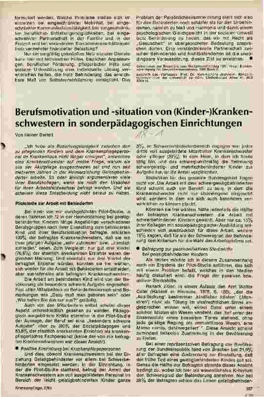 Vorschauseite 2: Der behinderte Mensch, Prävention und Rehabilitation als gesellschaftliches Anliegen der 80er Jahre