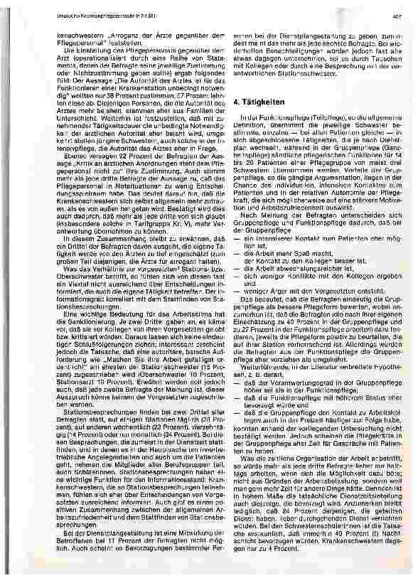 Vorschauseite 4: Zur Berufssituation des Pflegepersonals