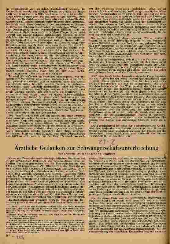 Vorschauseite 1: Ärztliche Gedanken zur Schwangerschaftsunterbrechung