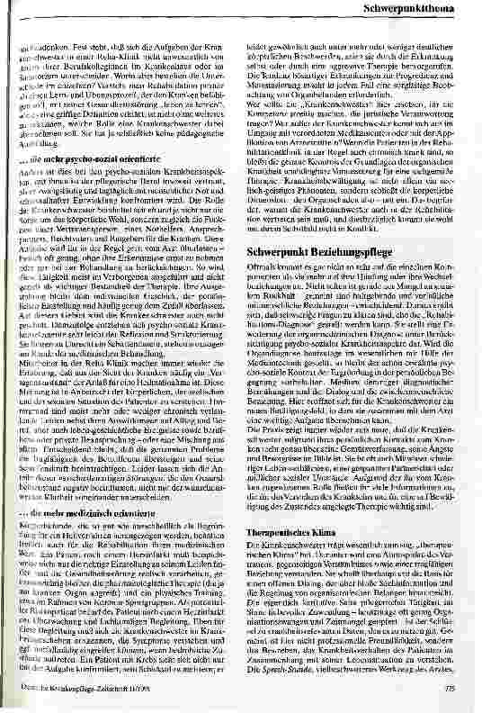 Vorschauseite 2: Rehabilitative Krankenpflege - ein Berufsbild im Wandel