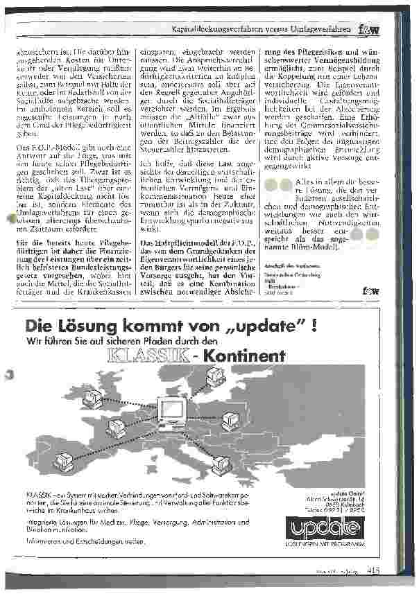 Vorschauseite 3: Kapitaldeckungsverfahren versus Umlageverfahren Das FDP-Modell zur Pflegeversicherung
