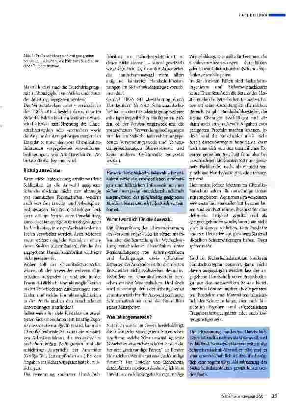 Vorschauseite 2: Angaben in Sicherheitsdatenblättern hilfreich?