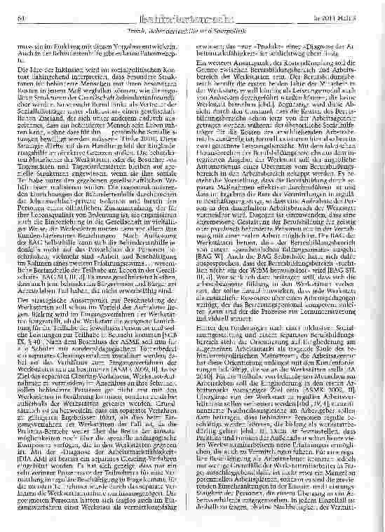 Vorschauseite 4: Behindertenhilfe und Sparpolitik