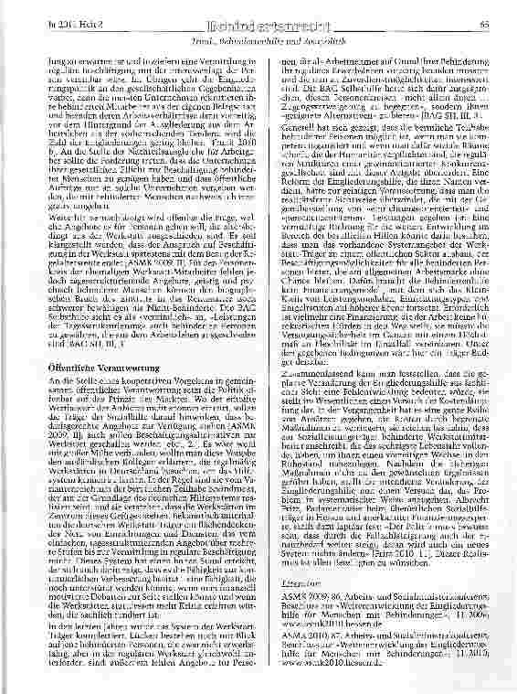 Vorschauseite 5: Behindertenhilfe und Sparpolitik