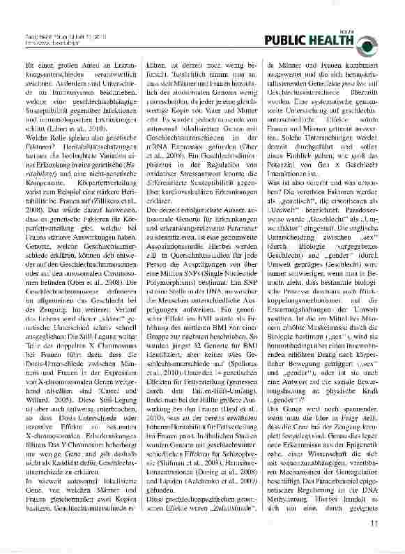 Vorschauseite 2: Geschlechtsspezifische genetische Effekte bei komplexen Erkrankungen