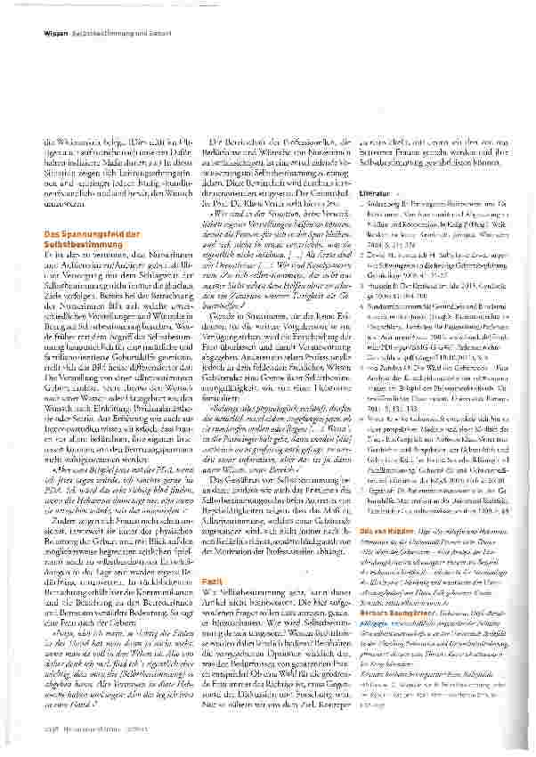 Vorschauseite 2: Selbstbestimmung unter der Geburt -wie geht das?