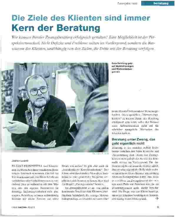 Vorschauseite 1: Die Ziele des Klienten sind immer Kern der Beratung