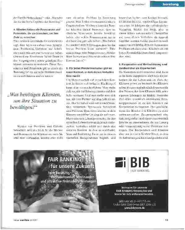 Vorschauseite 3: Die Ziele des Klienten sind immer Kern der Beratung