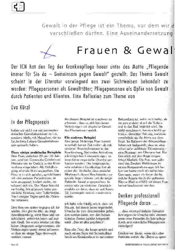 Vorschauseite 1: Frauen &Gewalt
