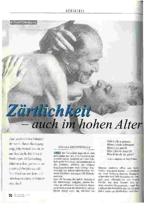 Vorschauseite 1: Zärtlichkeit - auch im hohen Alter