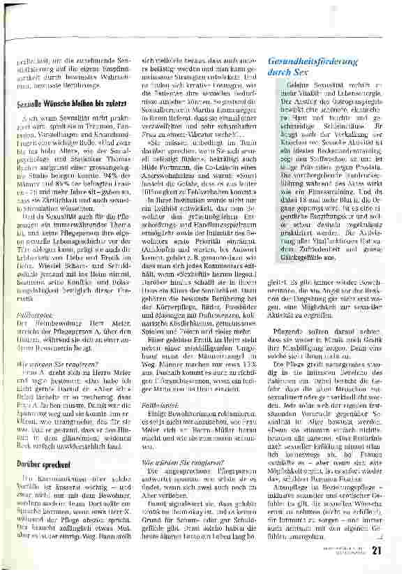 Vorschauseite 2: Zärtlichkeit - auch im hohen Alter