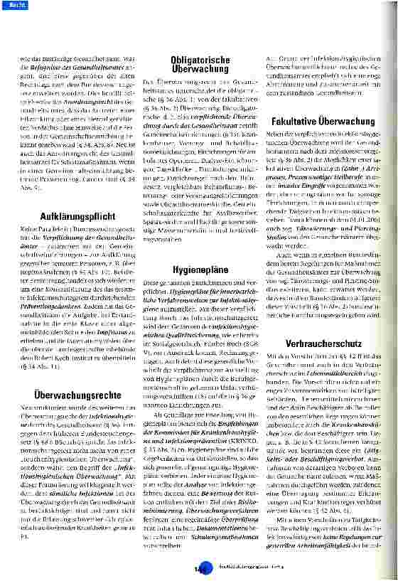 Vorschauseite 3: Das Infektionsschututzgesetz: Überblick und rechtliche Anmerkungen Teil 2: Öffentlicher Gesundheitsdienst, Gemeinschaftsreinrichtungen
