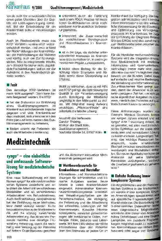 Vorschauseite 4: Das KTQ-Zertifizierungsverfahren aus der Sicht eines Pilotkrankenhauses