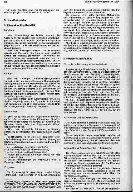 Vorschauseite 2: Bericht über die Pflege eines Kindes das sofort nach der Geburt wegen einer Myelomeningozele operiert wurde