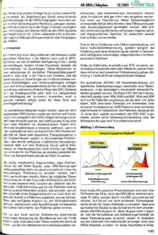 Vorschauseite 3: Adaption des AR-DRG-Systems an die deutsche Behandlungswirklichkeit