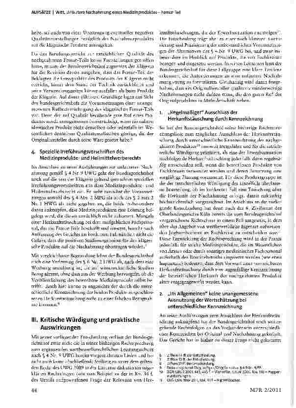 Vorschauseite 3: Unlautere Nachahmung eines Medizinproduktes -Femur-Teil
