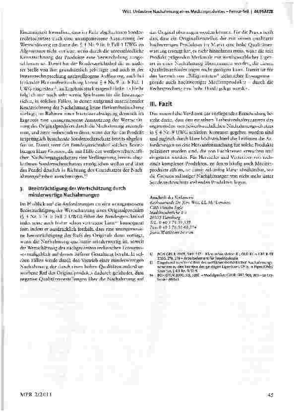Vorschauseite 4: Unlautere Nachahmung eines Medizinproduktes -Femur-Teil