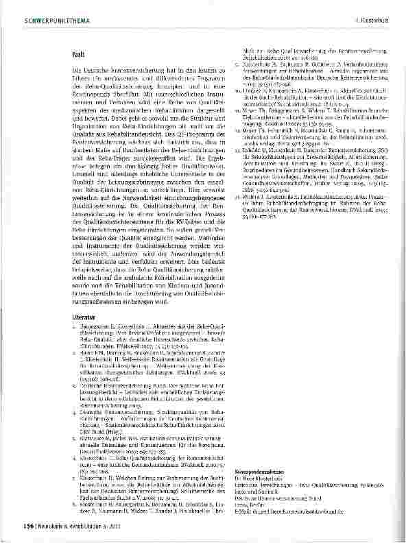 Vorschauseite 5: Reha-Therapiestandards und Qualitätssicherung der Rehabilitation