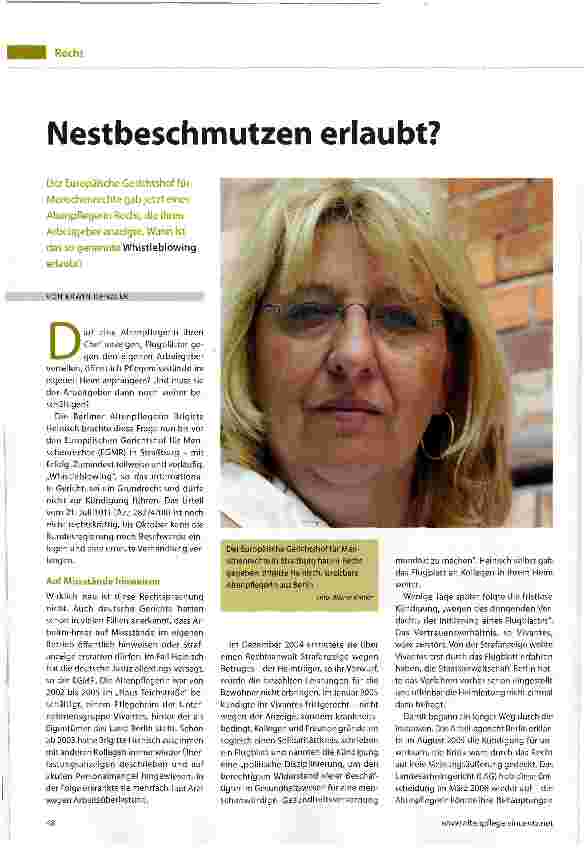 Vorschauseite 1: Nestbeschmutzen erlaubt?