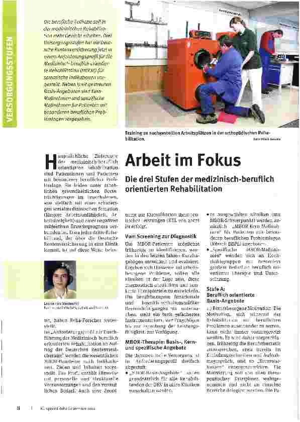 Vorschauseite 1: Arbeit im Fokus