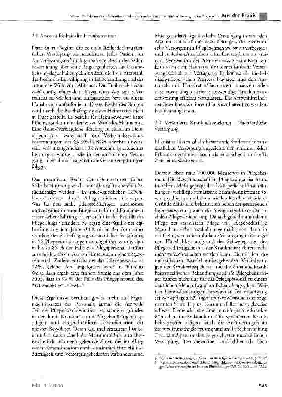Vorschauseite 3: Der Heimarzt als Zukunftsmodell - Ein Trendbericht zur ärztlichen Versorgung im Pflegeheim
