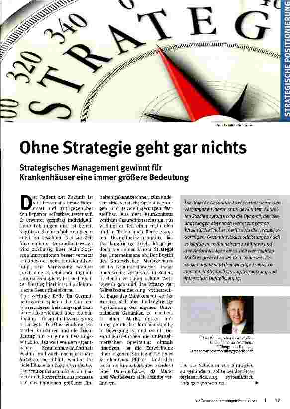 Vorschauseite 1: Ohne Strategie geht gar nichts