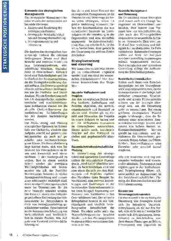 Vorschauseite 2: Ohne Strategie geht gar nichts