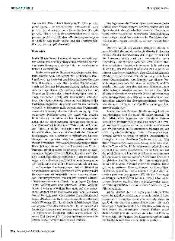 Vorschauseite 6: Forced Exercise-Auswirkungen eines MOTOmed®-Trainings auf parkinsontypische motorische Dysfunktionen